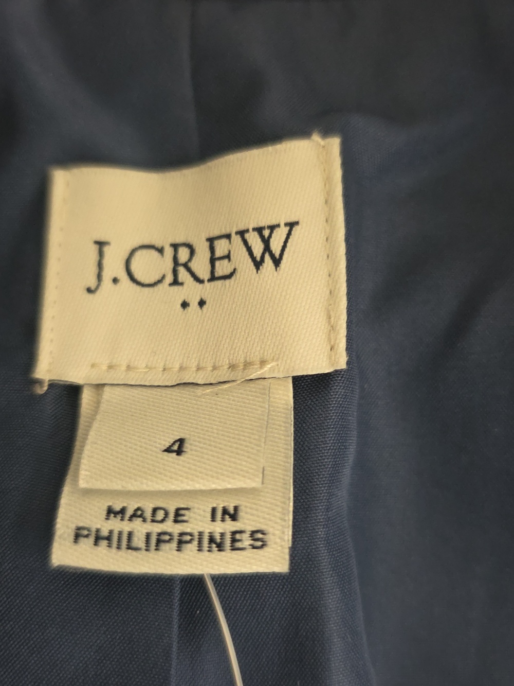 J.Crew NWT Navy Linen Blazer Ruffle Trim Feminine Chic Jacket Size 4 - Picture 5 of 7